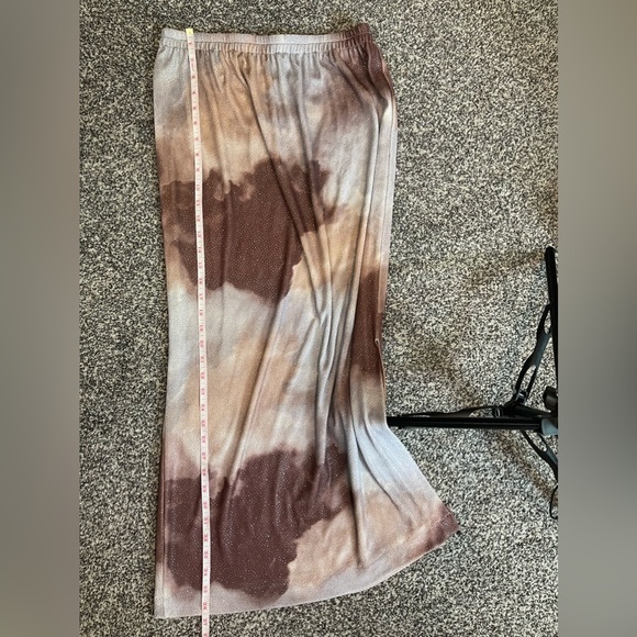 VTG Y2K En Francais by Huey Waltzer Tank Skirt Set Sunset Clouds Shimmer Mesh 10 - Picture 10 of 10